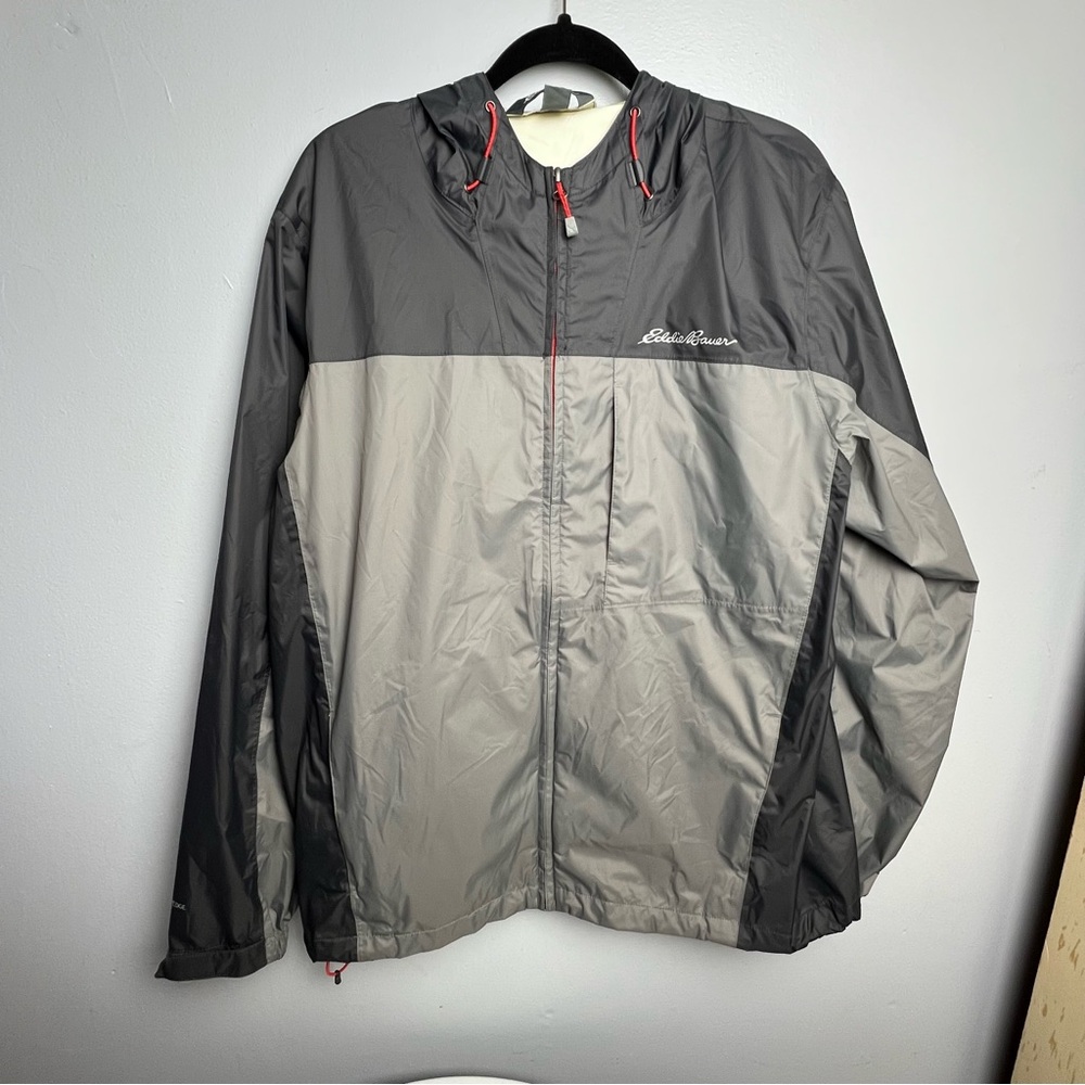Eddie Bauer Rain Jacket Grey Large Weatheredge